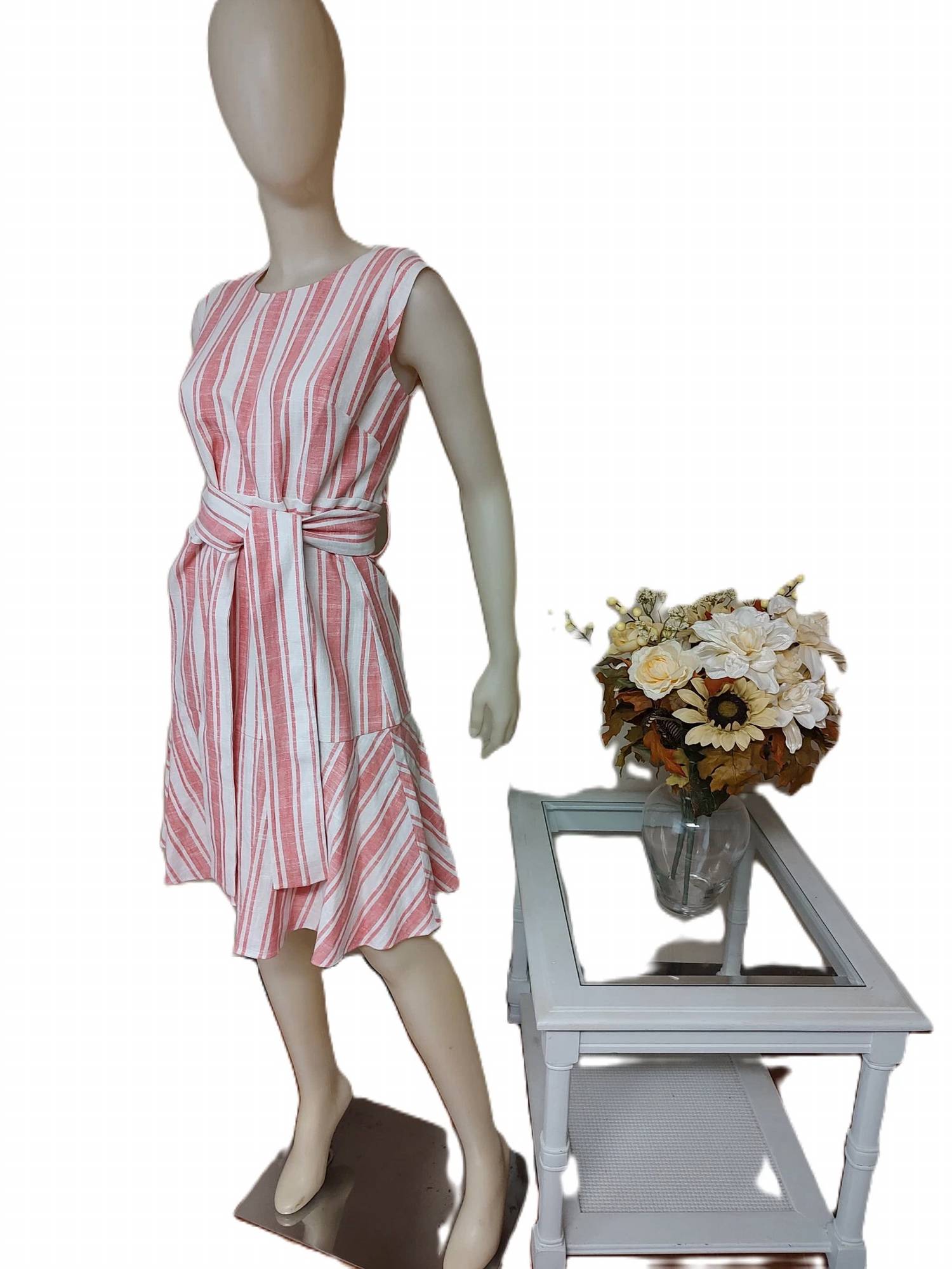 J.Crew - Belted Fit And Flare Sleeveless Dress