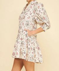 Pinch - Print Button Down Mini Dress