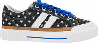 Corkys Footwear Women's That's Her Lace Up Sneakers in black with oversized stars - women's sneaker