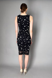 Fuzzi - Ruched Polka Dot Tulle Dress