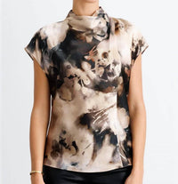 Go By Go Silk - Call Me A Cowel Printed Top