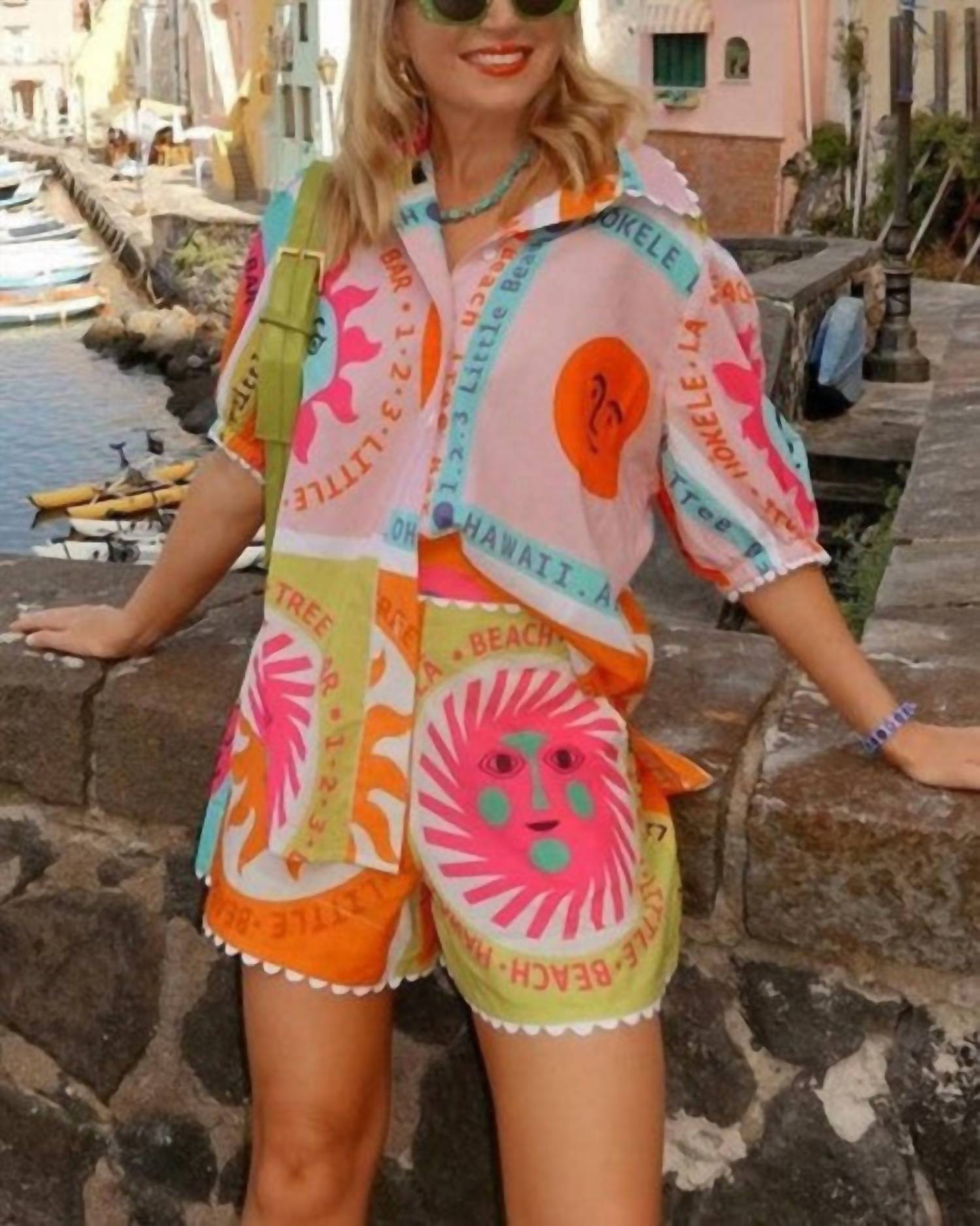 Willows - Lace Trim Shirt and Short Set