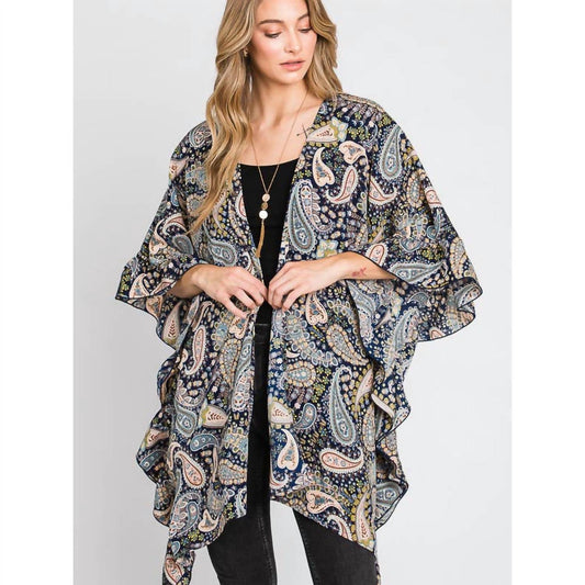 Jade By Jane - Kelly Paisley Print Kimono - One Size