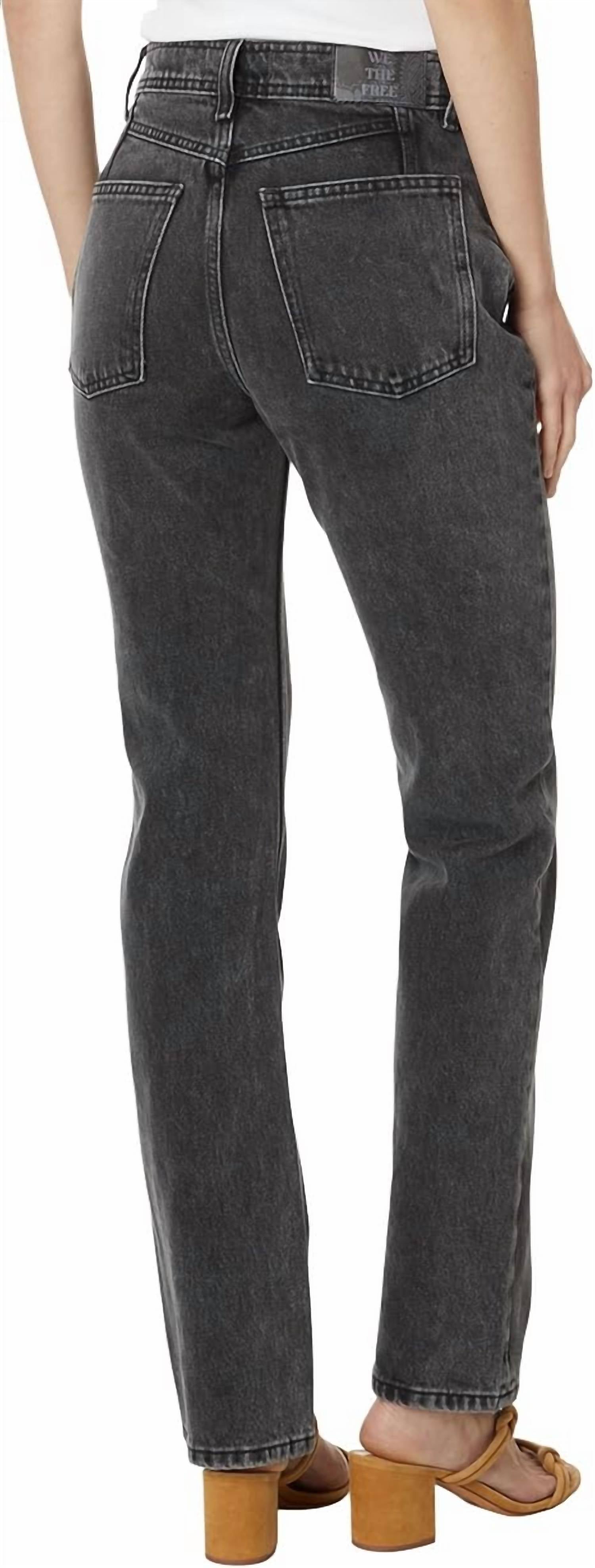 Free People - Xena High Rise Slim Straight Jeans