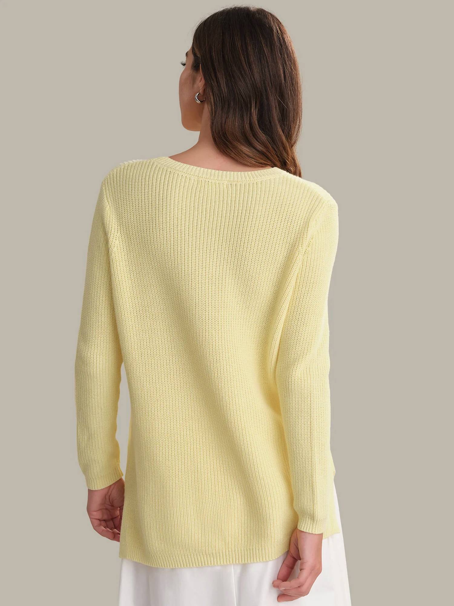 525 America - Crewneck Shaker Stitch Cotton Sweater