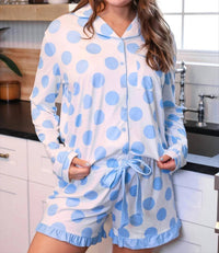 Jess Lea - Dotty Darling Polka Dot Ruffle Pajama Set