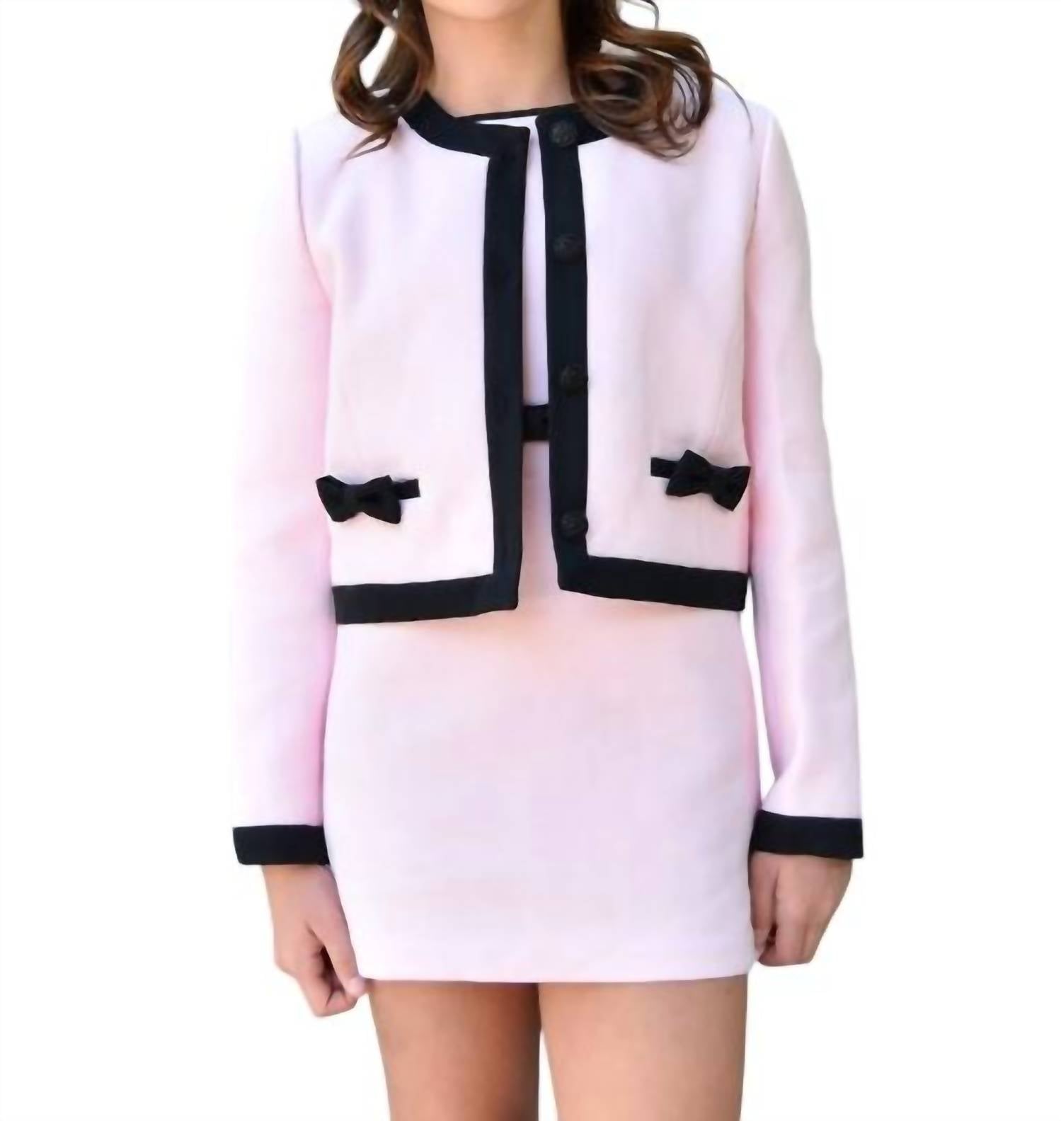 LoveShackFancy Palomina Jacket in light pink - item - detail view