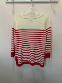 Cheryl Nash - Women's Stripe Button Neck Sweater
