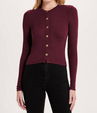 Goldie - Wide Rib Crop Cardigan