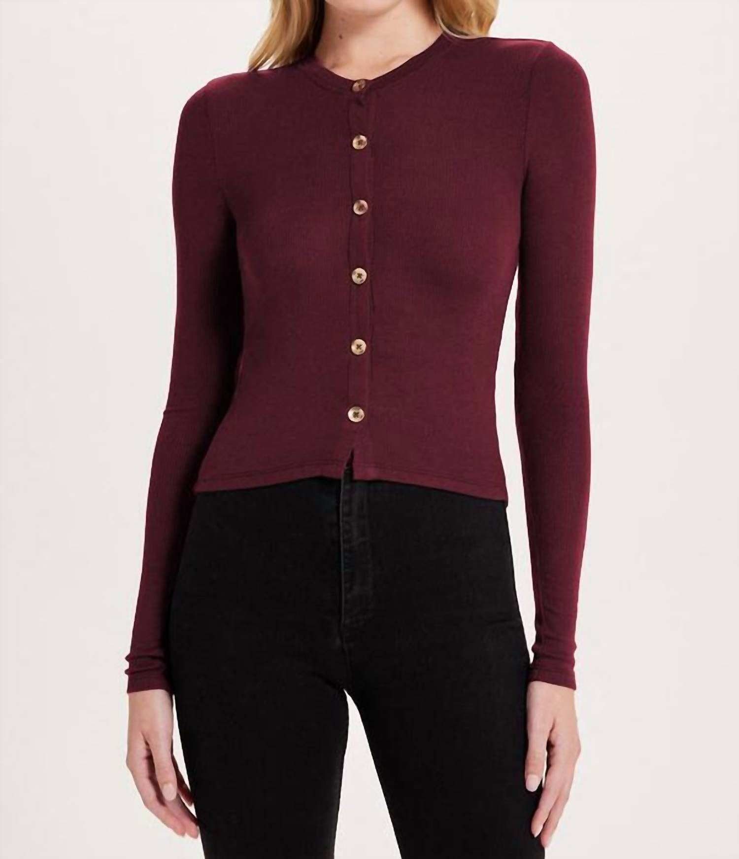 Goldie - Wide Rib Crop Cardigan