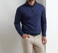 PETER MILLAR Ardent Air Performance Quarter-zip Pullover in navy - men's sweater