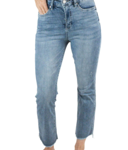 Mica Denim - High Rise Bootcut Crop Jeans