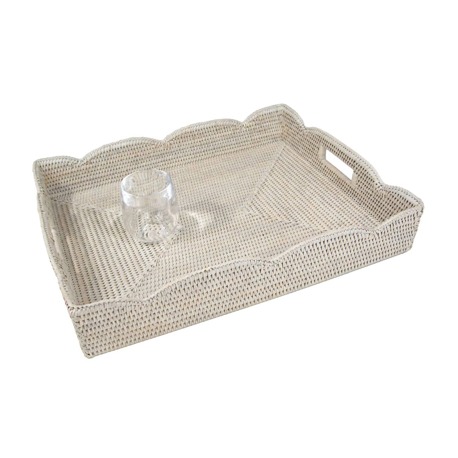 Caspari - Rectangle Rattan Tray