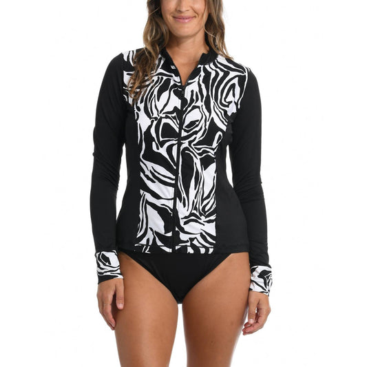 24Th & Ocean - Abstract Zebra Rashguard