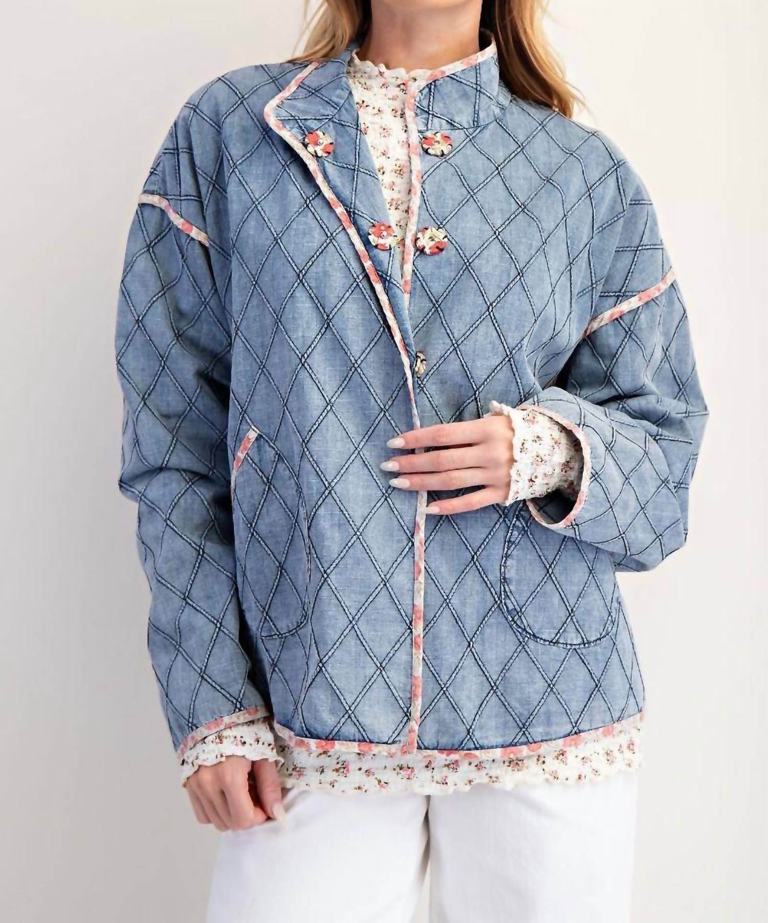 Easel - Women's Quilted Long Sleeves Jacket