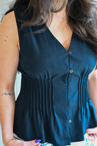 Greylin - Rosemont Avenue Pintuck Sleeveless Top