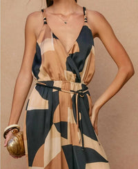 Dress Forum - First Class Cord Strap Surplice Jumpsuit