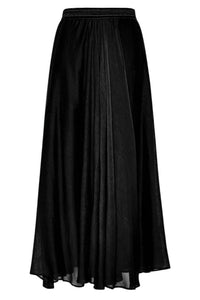 forte forte Women's Voile Long Skirt in nero - women's skirt