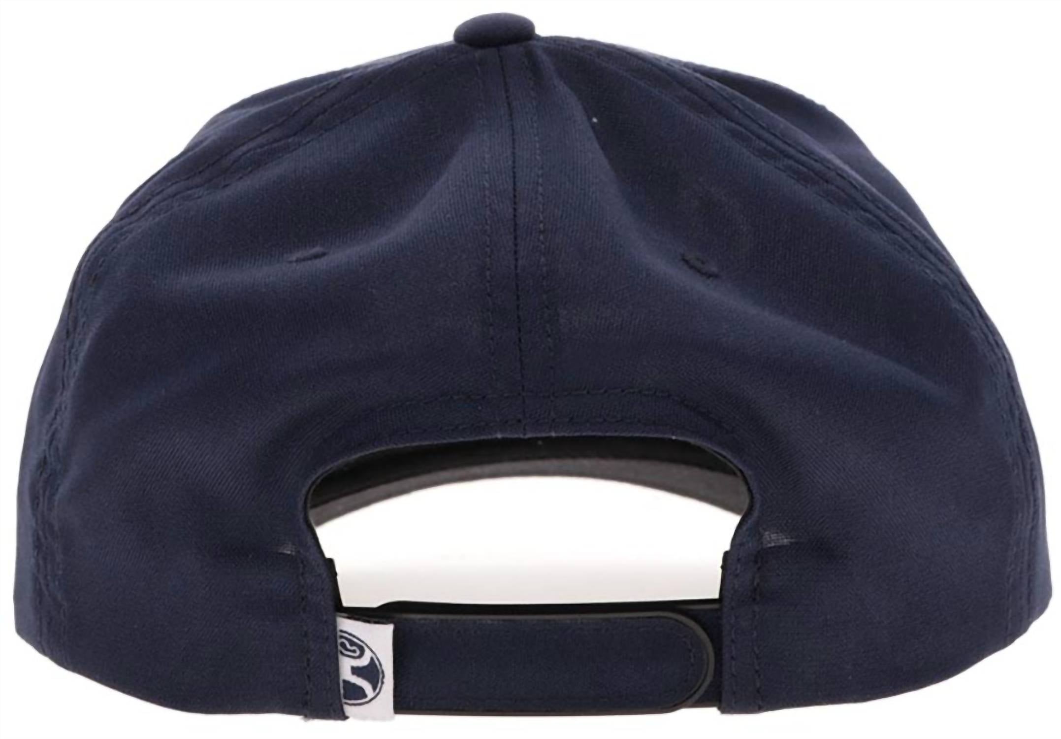 HOOEY Og Five Panel Trucker Cap in navy - men's hat - detail view