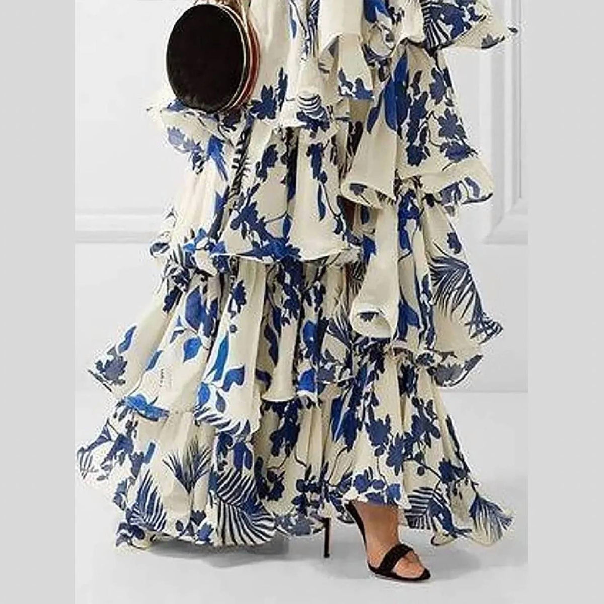 Sanyao Fashion - Bohemian Tie-Strap Printed Dress