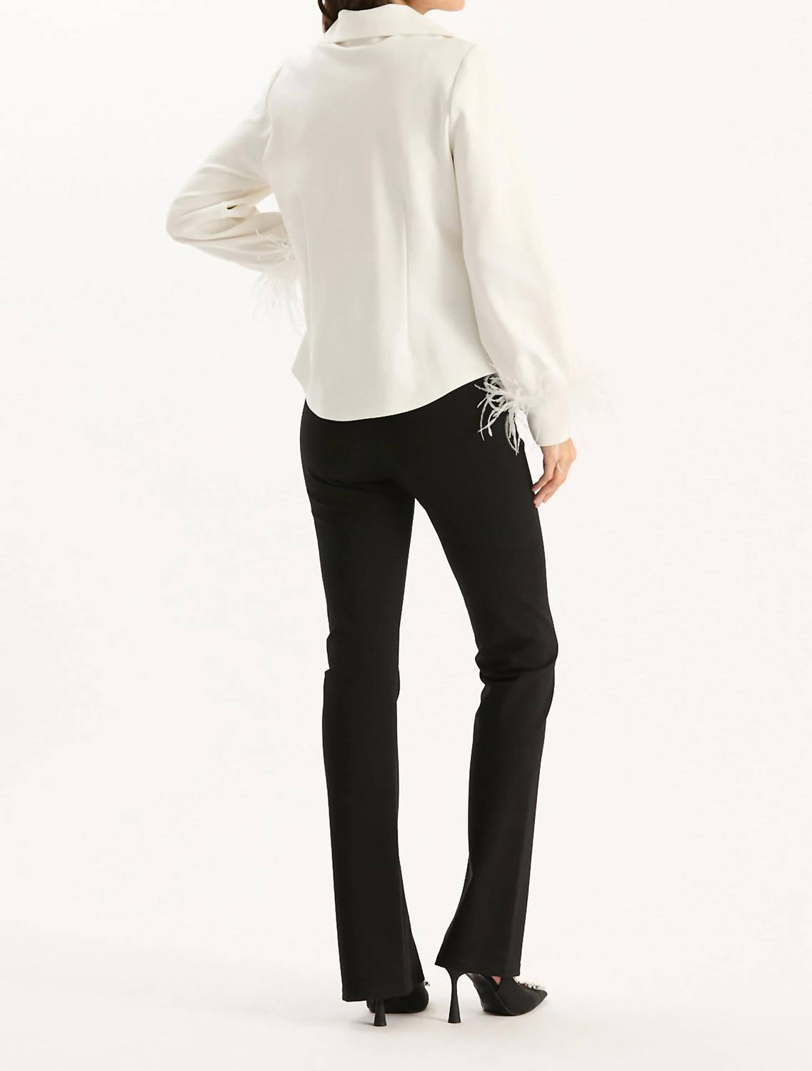 Tyler Boe - Erin Ponte Feather Sleeve Top