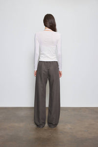 Enza Costa - Fine Supima Cotton Long Sleeve Boatneck Top