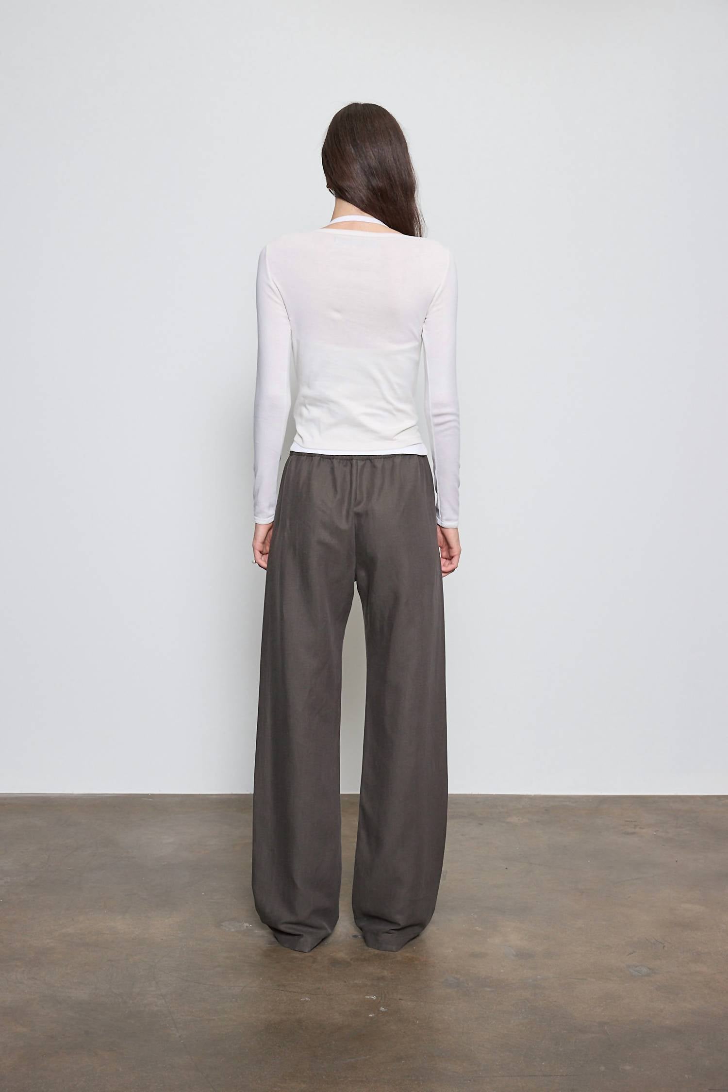 Enza Costa - Fine Supima Cotton Long Sleeve Boatneck Top