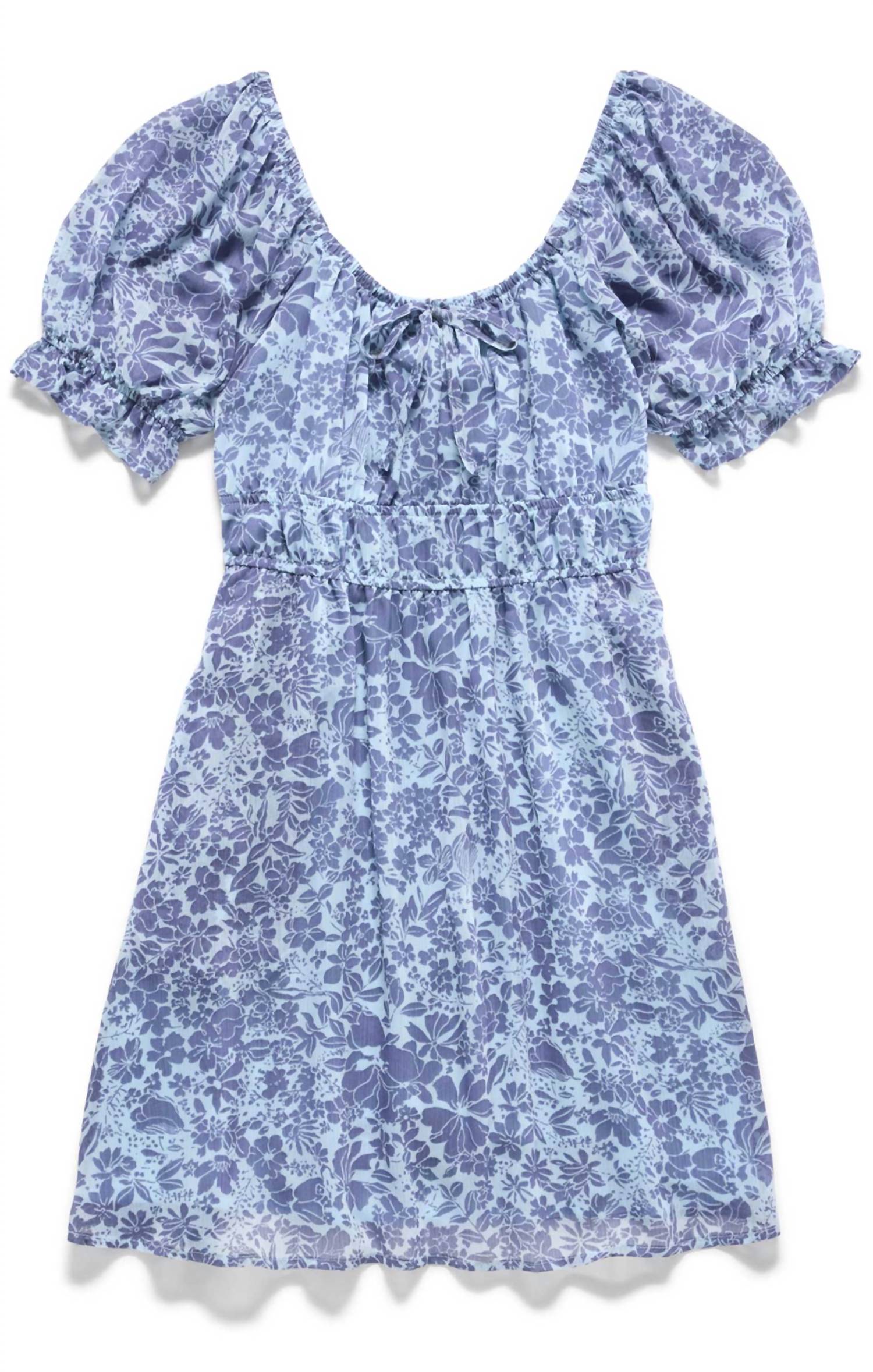 Flags & Anthem - Aubrey Short Sleeve Tie Front Mini Dress