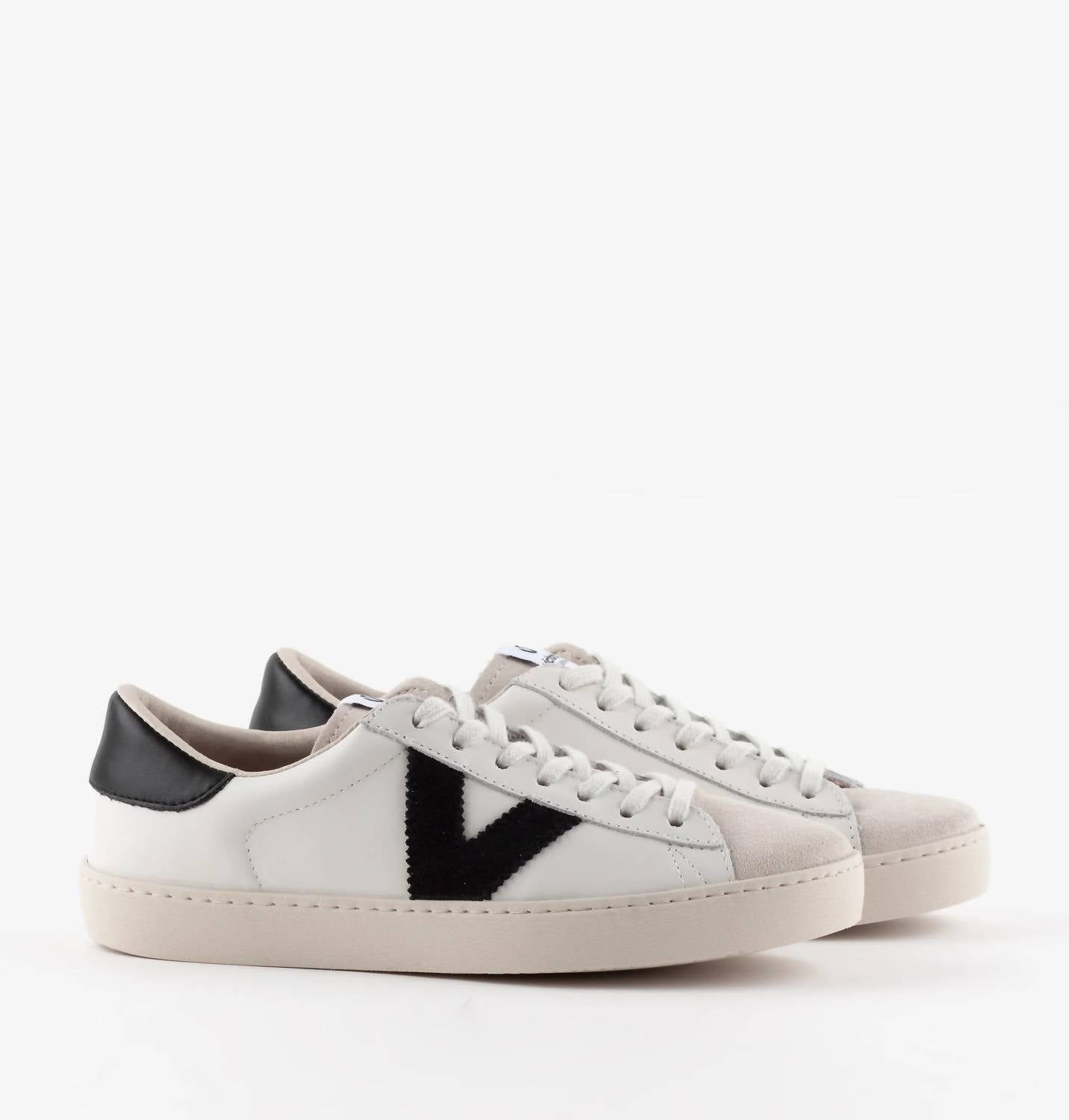 VICTORIA Women's Berlin Piel & Serraj Shoes in white black - women's sneaker - view 5