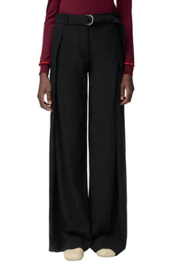 Loewe - Women's Light Weight Belted Trouser With Front Pleat