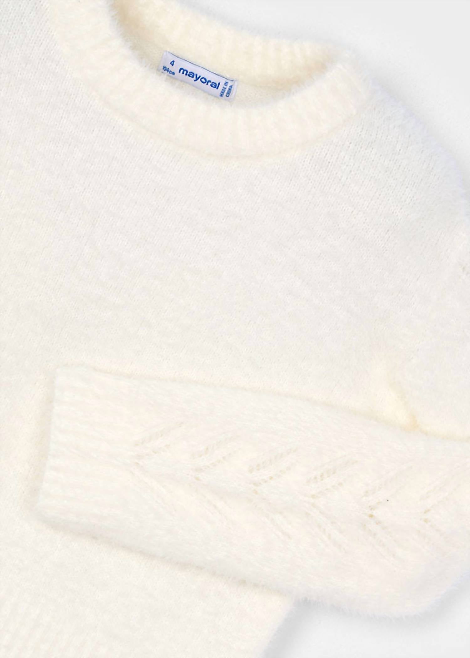 Mayoral - Girl's Fuzzy Crewneck Sweater