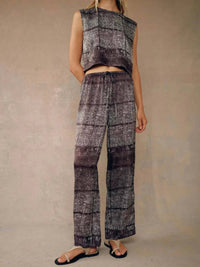 Bella Dahl - Wide Leg Printed Textured Pants