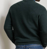 PETER MILLAR Autumn Crest Honeycomb Sweater in nordic pine - men's sweater - detail view