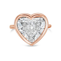 Diana M Jewels - 6.00 Ct Lab-grown Heart-cut Bezel Solitaire Diamond Ring