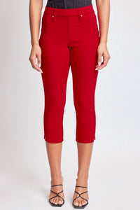 Ymi - Hyperstretch Pull On Capri With Side Slit