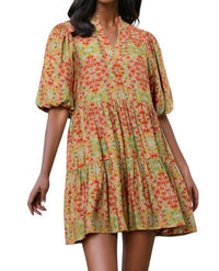 Thml - Lindsey Puff Sleeve Print Dress