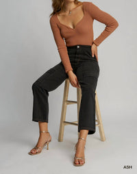 Umgee - Cargo Denim Pants