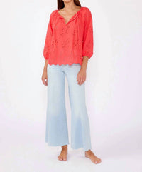 Lovestitch - Denise Floral Detail Raglan Sleeve Top