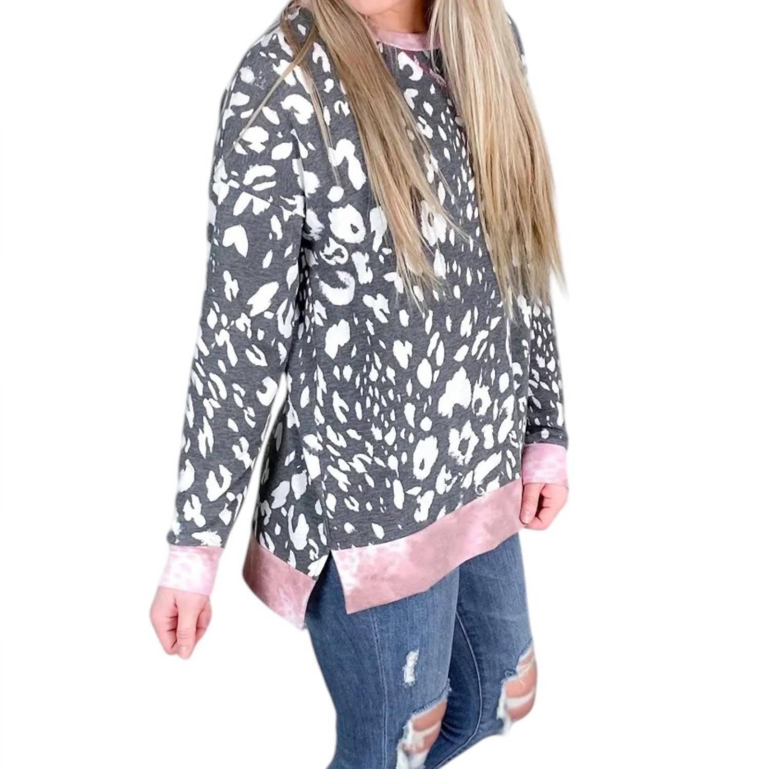 Honeyme - Animal Print Weekender Sweater