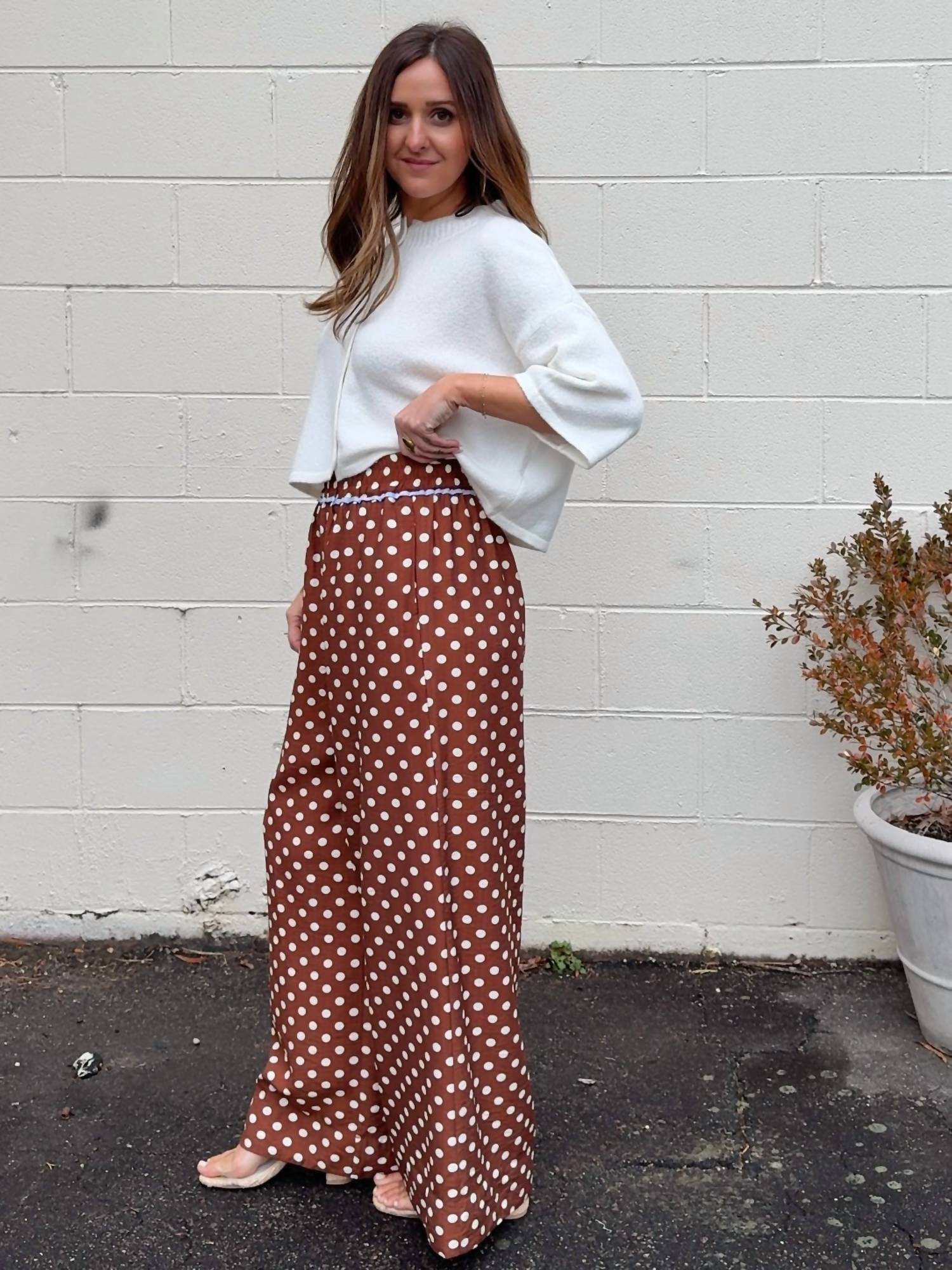 Thml - Alicia Wide Leg Polka Dot Pants