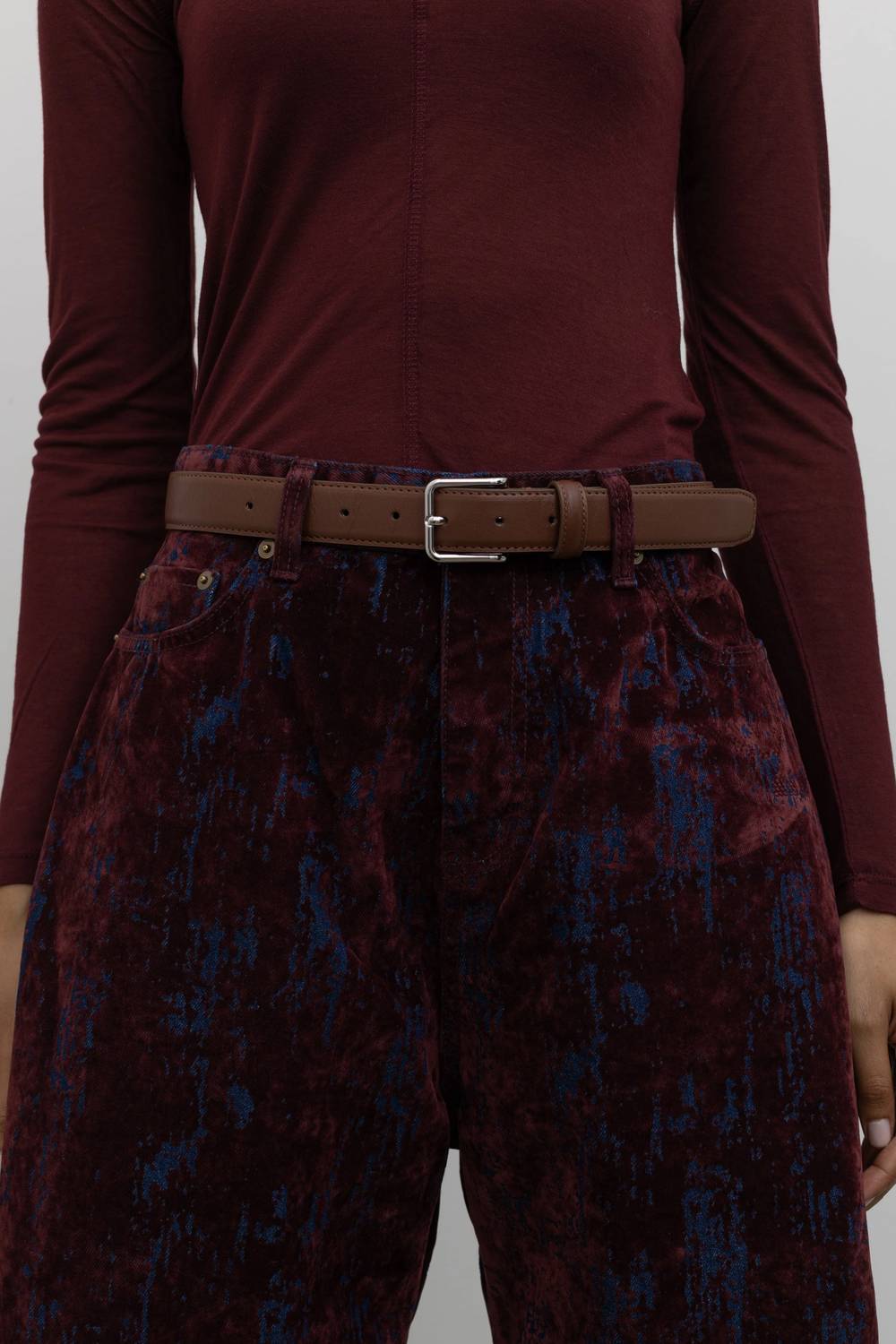 Collective - Women's Classic Leather Square Belt
