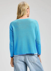 Zaket & Plover - Crew Neck Sweater With Contrast Roll Hem