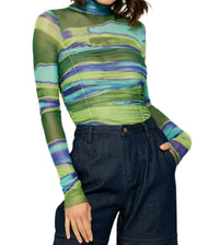 Line And Dot - Joni Ruched Bodysuit Top