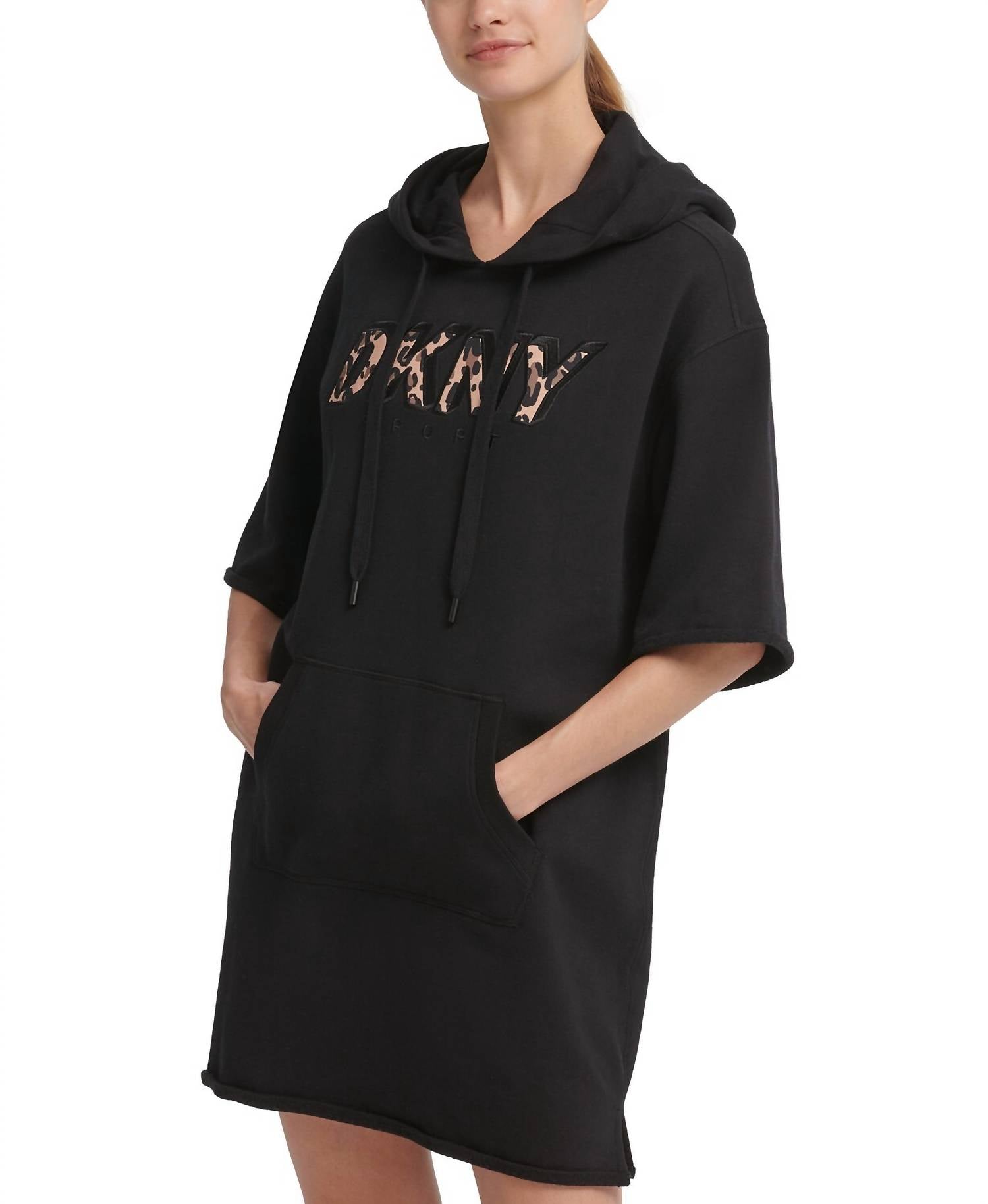 Dkny - Activewear Sport Printed logo Hoodie Dress