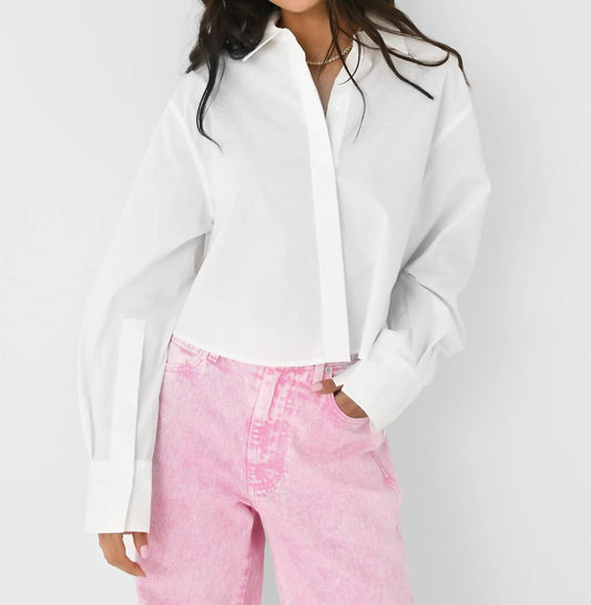 Jonathan Simkhai - Renata Cropped Button-Down Shirt