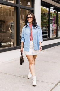Daze - LONG SLEEVE DENIM SHIRT