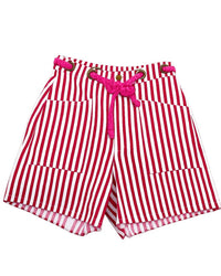 Urban Daizy - Women's High Rise Striped Denim Shorts