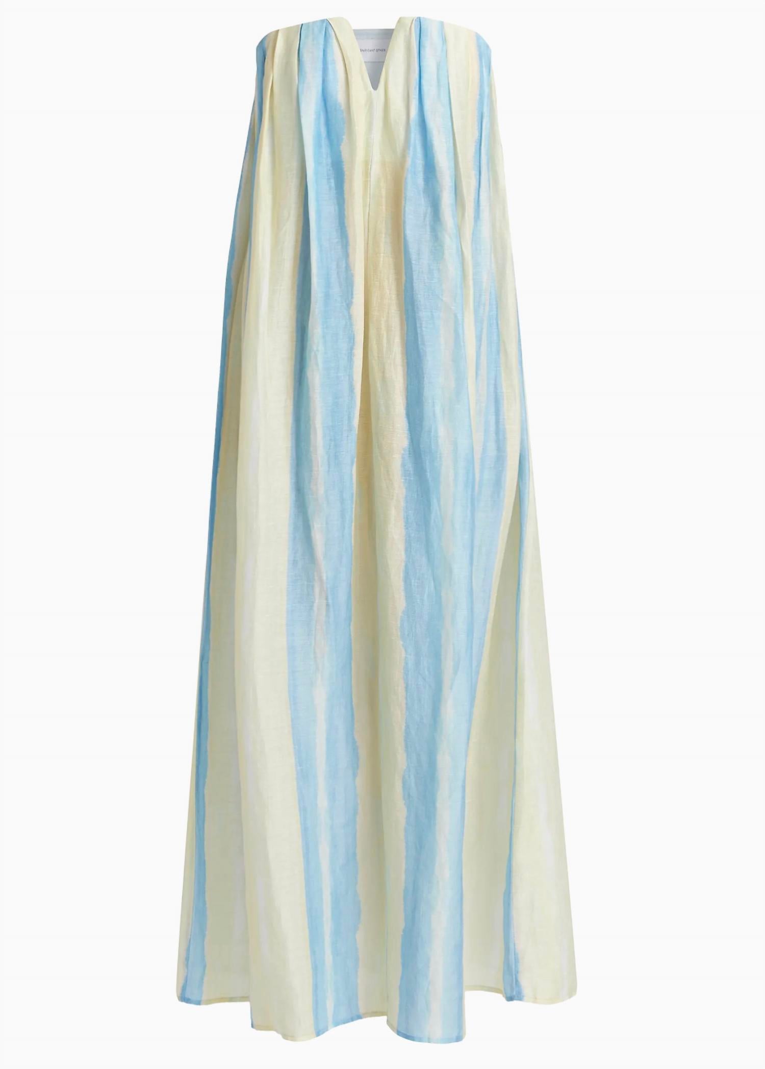 SIGNIFICANT OTHER Juniper Maxi Dress in saffron stripe - women's dress - detail view
