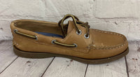 Sperry Men's Authentic Original Sahara Boat Shoes in honey - men's shoe - detail view