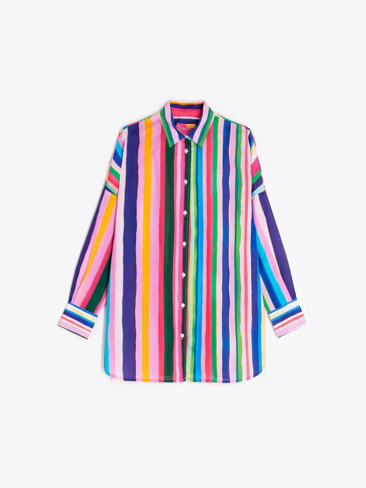 Vilagallo - Vibrant Striped Shirt
